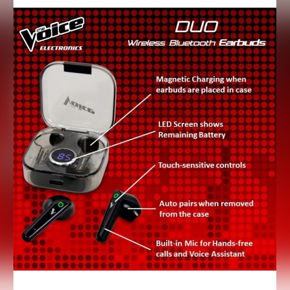 The Voice Duo True Wireless Stereo Earbuds with Mic - Picture 7 of 8